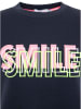 Zwillingsherz Sweatshirt "Smile" in Dunkelblau