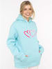 Zwillingsherz Bluza "Big Hearts" w kolorze turkusowym