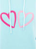 Zwillingsherz Hoodie "Big Hearts" in Türkis