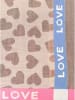 Zwillingsherz Sjaal "Love & More" beige - (L)180 x (B)102 cm