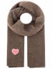 Zwillingsherz Schal "Herz" in Braun - (L)35 x (B)48 cm