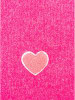 Zwillingsherz Schal "Herz" in Pink - (L)35 x (B)48 cm