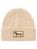 Zwillingsherz Mütze "Dackel-Liebe" in Beige