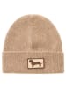 Zwillingsherz Mütze "Dackel-Liebe" in Beige
