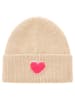 Zwillingsherz Czapka "Heart" w kolorze beżowym