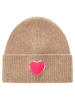 Zwillingsherz Mütze "Flausch-Herz" in Beige