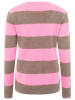 Zwillingsherz Kaschmir-Pullover in Rosa/ Hellbraun