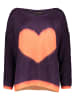 miss goodlife Trui "Heart" paars/abrikooskleurig