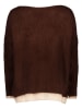 miss goodlife Sweter "Heart" w kolorze ciemnobrązowo-kremowym