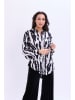 Marks & Spencer Linnen blouse zwart/wit