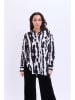 Marks & Spencer Linnen blouse zwart/wit
