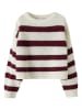 name it Sweter w kolorze kremowo-bordowym