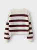 name it Sweter w kolorze kremowo-bordowym