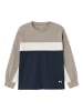name it Longsleeve "Pofinte" grijs/crème/donkerblauw