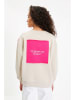 trendyol Sweatshirt in Beige/ Pink