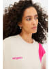 trendyol Sweatshirt in Beige/ Pink