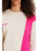 trendyol Sweatshirt in Beige/ Pink