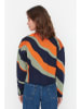 trendyol 2tlg. Set: Cardigan und Top in Dunkelblau/ Grün/ Orange