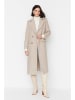trendyol Wintermantel in Hellbraun/ Creme