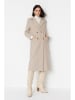 trendyol Wintermantel in Hellbraun/ Creme