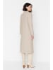 trendyol Wintermantel in Hellbraun/ Creme