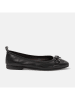 Lazamani Leder-Ballerinas in Schwarz
