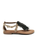 Lazamani Leder-Zehentrenner in Beige