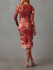 LA Angels Kleid in Rot/Rosa/Hellbraun
