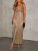 Milan Kiss Kleid in Beige/Gold