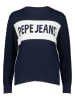 Pepe Jeans Pullover "Intarsia II" in Dunkelblau/ Weiß