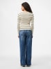 Pieces Longsleeve "Pcmira" in Creme/ Schwarz