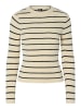 Pieces Longsleeve "Pcmira" in Creme/ Schwarz