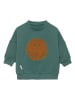 Lässig Sweatshirt "Little Gang Smile" in Grün/ Orange