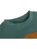 Lässig Sweatshirt "Little Gang Smile" in Grün/ Orange