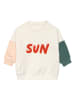 Lässig Sweatshirt "Little Gang Sun" in Creme/ Grün/ Rosa