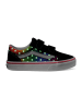 Vans Skórzane sneakersy "Old Skool V" w kolorze czarnym ze wzorem