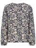 Sublevel Bluse in Beige/ Blau