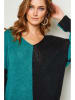 Joséfine Pullover "Josef" in Schwarz/ Türkis