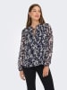 ONLY Bluse in Dunkelblau/ Weiß