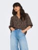 ONLY Blouse lichtbruin/zwart