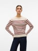 ONLY Pullover in Creme/ Bordeaux