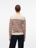 ONLY Pullover in Creme/ Bordeaux