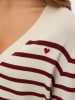 ONLY Cardigan in Creme/ Bordeaux