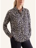 Seidensticker Bluse in Dunkelblau/ Creme