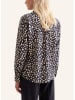 Seidensticker Bluse in Dunkelblau/ Creme