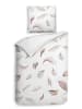 Heckett Lane Satijnen beddengoedset "Harriet" wit/roze
