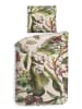Heckett Lane Satijnen beddengoedset "Jira" beige/groen