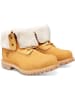 Timberland Skórzane botki zimowe "Authentics Teddy" w kolorze jasnobrązowym