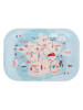 Overbeck and Friends Servierplatte "Bonjour" in Hellblau - (L)20,5 x (B)14,5 cm