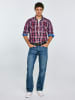 BIG STAR Hemd "Retinezi" - Regular fit - in Rot/ Dunkelblau